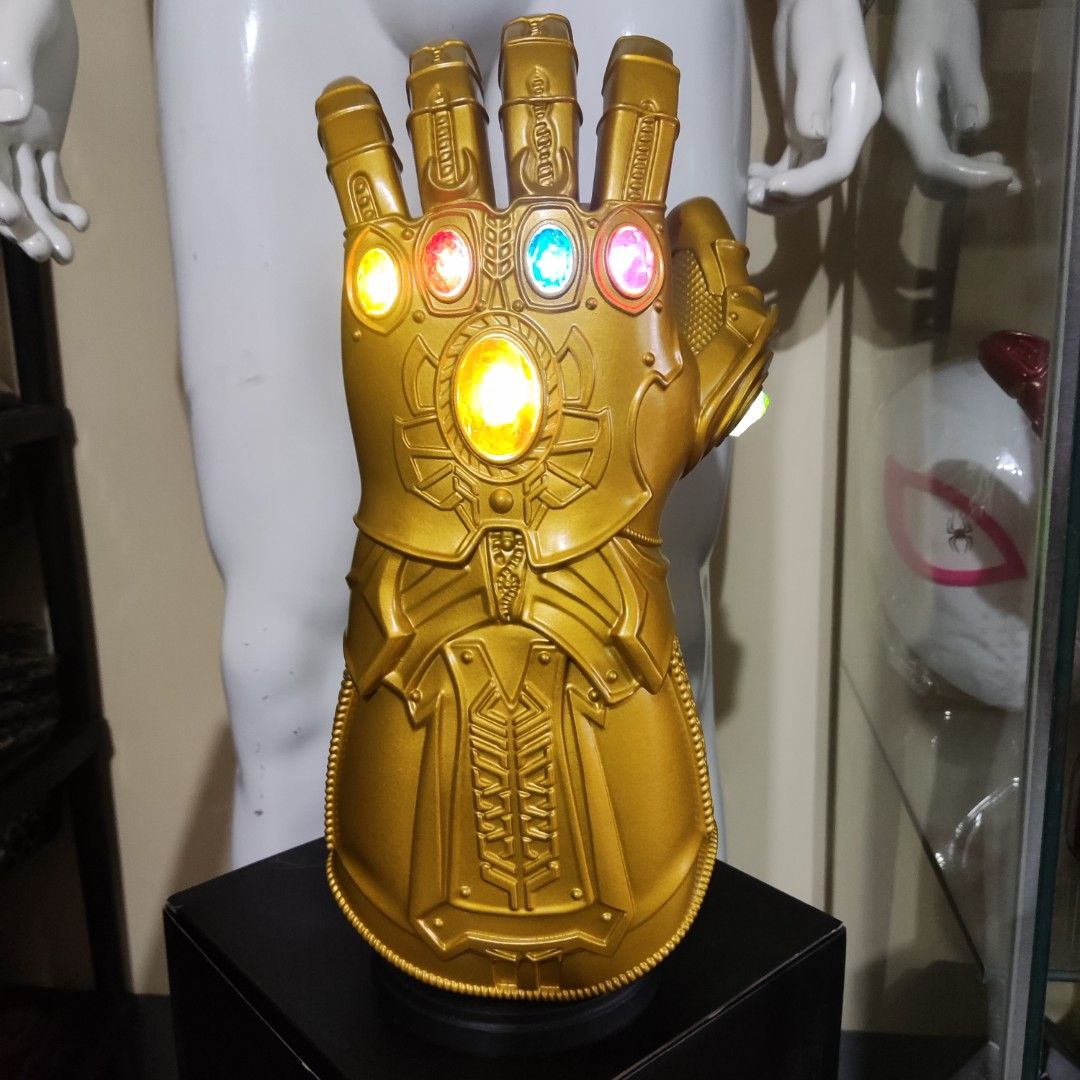 Thanos Infinity Led Gauntlet TOY Cosplay (Category: Western Merchandise) located in Caloocan City. Submitted by guitarsandcosplayph (Listing ID 1305147236, Image 1). Description: Thanos Led Infinity Gauntlet With Base Stand Price 1500 Brand New Walang Box #thanosinfinitygauntlet #thanostoy #thanoscosplay.