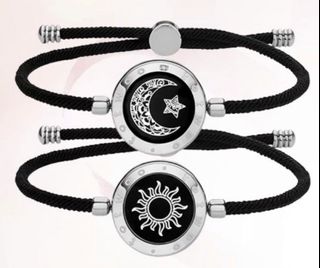 Totwoo Smart Sun Moon Star感应手链 Long D必备 情侣 首饰 手链 情侣礼物 情人节 男朋友 女朋友 礼物 心连心 智能情侣手链64227740619649110