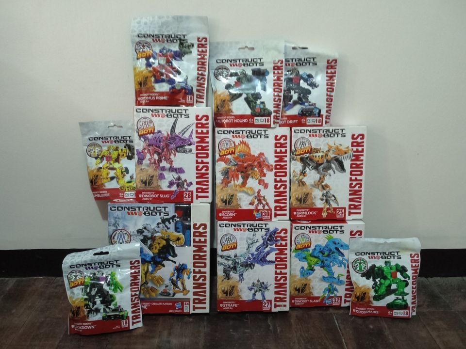 Transformers Constructbots Dark of the Moon Lot (Category: Action & Battle Toys) located in Pasig City. Submitted by wewyllenium (Listing ID 1305218183, Image 1). Description: Selling Transformers Constructbots. All items new/sealed. Sold as set. All original Hasbro items. .