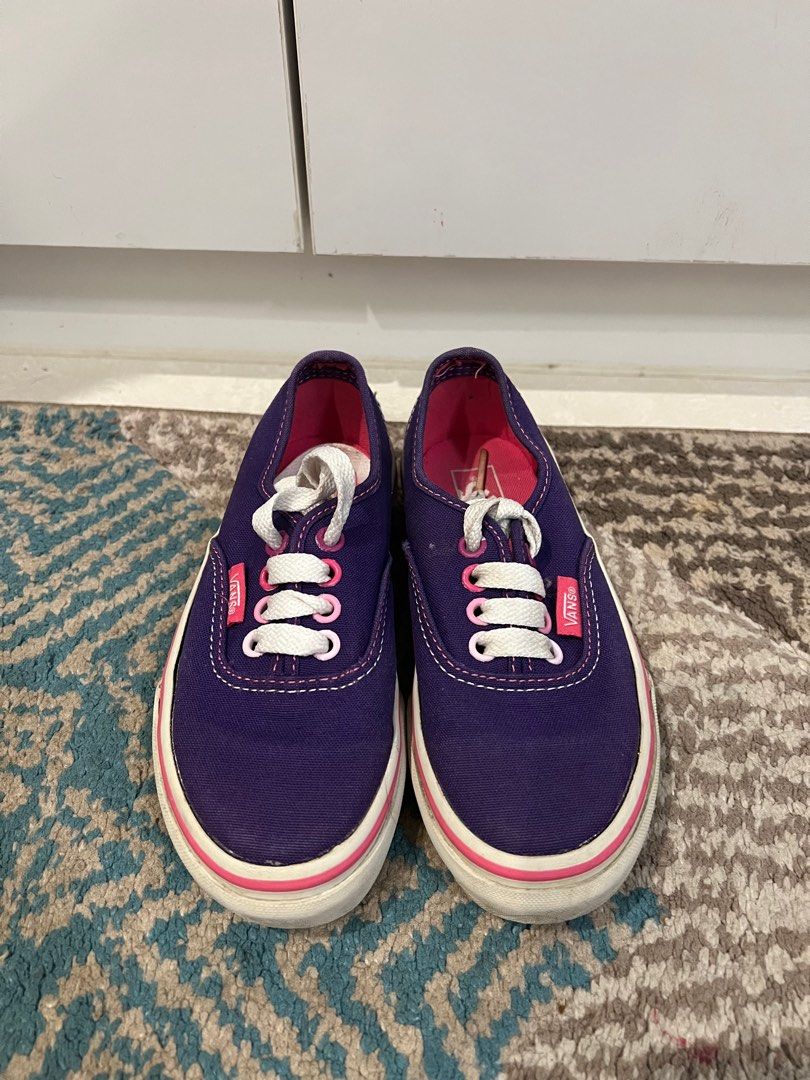 Vans kids purple shoes