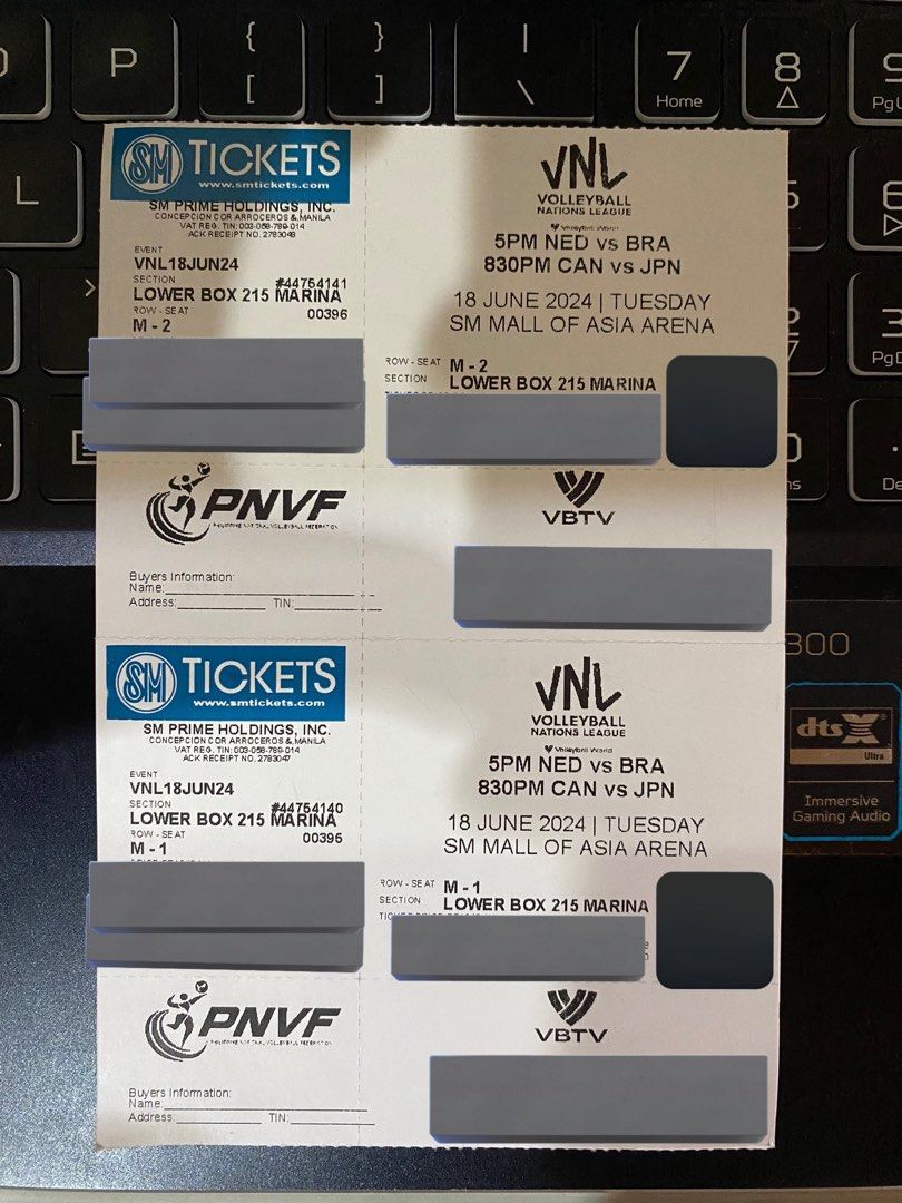 VNL 2024 Manila Tickets, Tickets & Vouchers, Event Tickets on Carousell