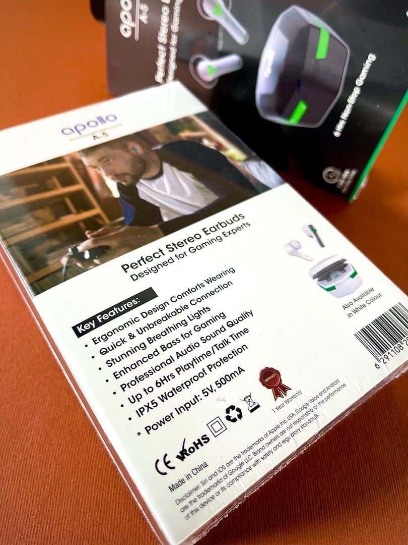Wireless gaming earbuds (Category: Headphones & Headsets) located in Mandaluyong City. Submitted by stillgood25 (Listing ID 1305185526, Image 2). Description: Stock - 2 pcs.