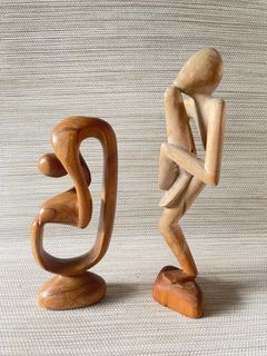 Wooden Handcrafted Art Sculpture Figure Set