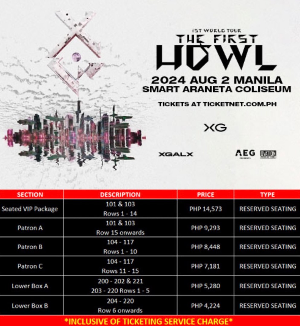 XG The First Howl (1st World Tour), Tickets & Vouchers, Event Tickets