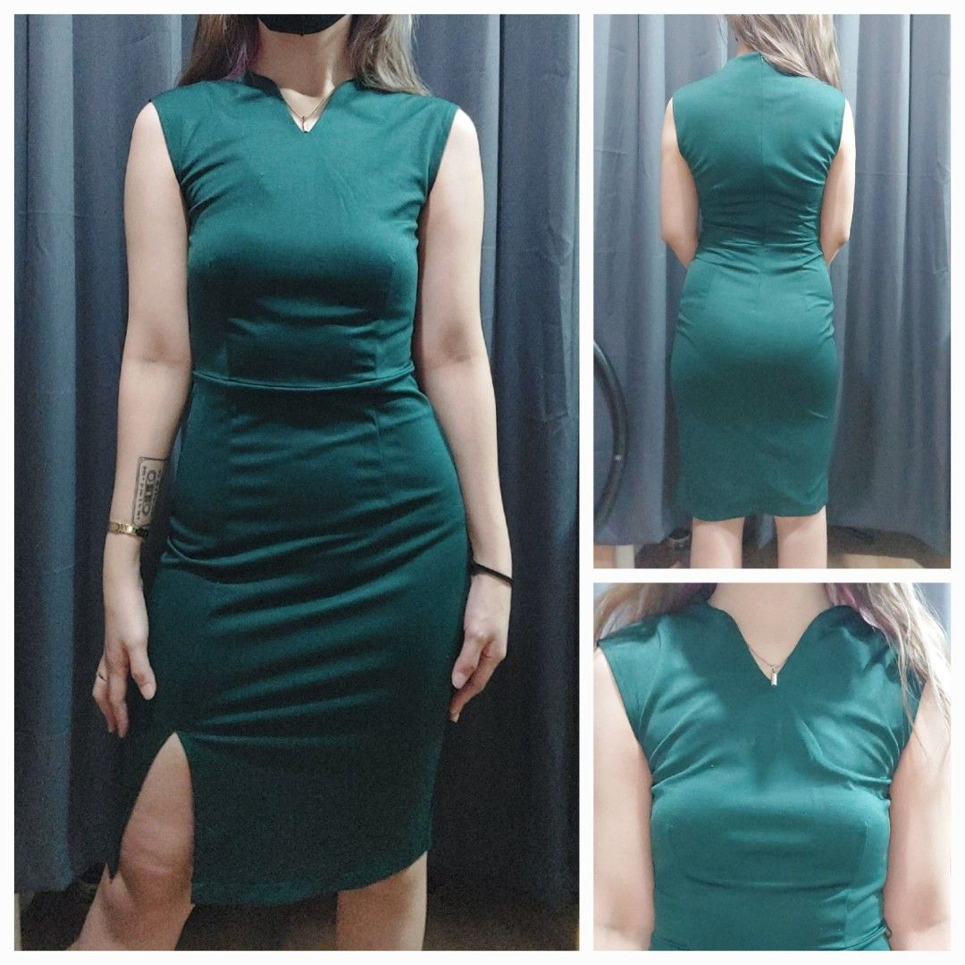 Zalora Bodycon Dress with Slit XS S Women s Fashion Dresses Sets Dresses on Carousell