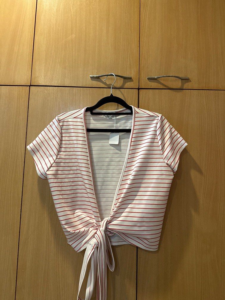 Zalora Wrap Around Red Stripe Top (Category: Shirts) located in Quezon City. Submitted by _sdot (Listing ID 1305217441, Image 1). Description: .