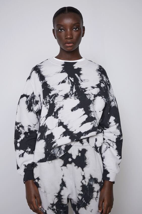 Tie dye sweatshirt zara hotsell