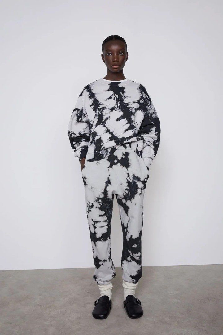 Zara Tie Dye Sweatshirt Fesyen Wanita Pakaian Wanita Baju Luaran di Carousell