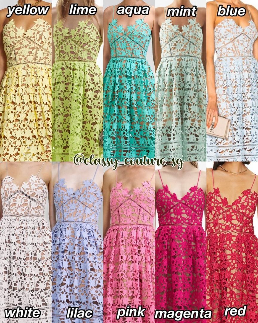 10 COLOURS! Self Portrait Azaelea Lace Midi Dress, Women's Fashion, Dresses  & Sets, Dresses on Carousell