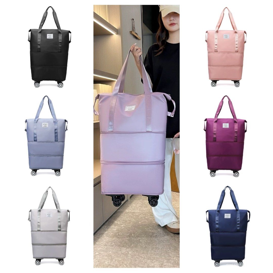 3 sizes in 1 Expandable Luggage Bag with Removable Wheels, Hobbies