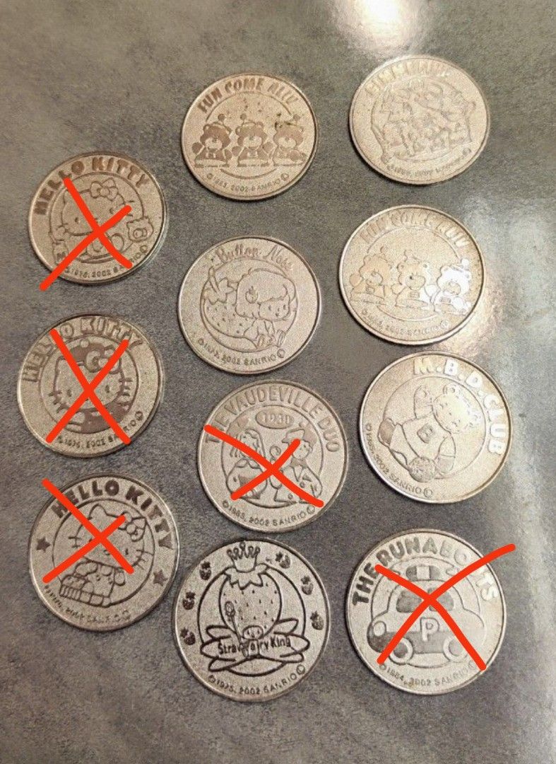 沒回覆額稀有日本正版sanrio hello kitty fun come aliv gimme five button nose  狗男女草莓國王the runabouts 車m. B. D. Club 紀念銀幣, 興趣及遊戲, 收藏品及紀念品, 錢幣- Carousell