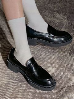 英倫黑皮鞋 Black leather loafer64201039345665110