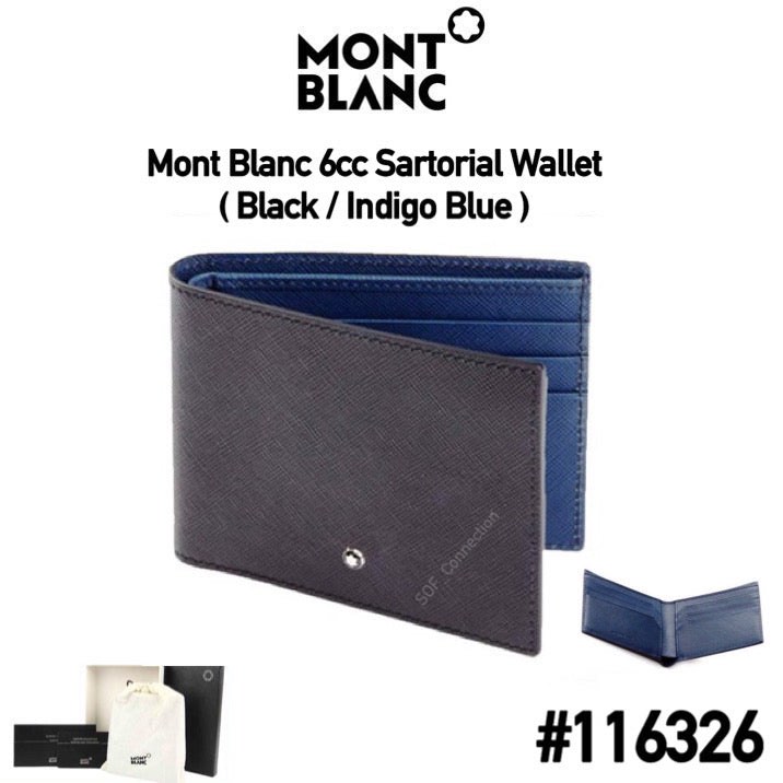 INSTOCK Delivery 6cc Black IndigoBlue 116326 Montblanc Sartorial Wallet Luxury Bags Wallets on Carousell