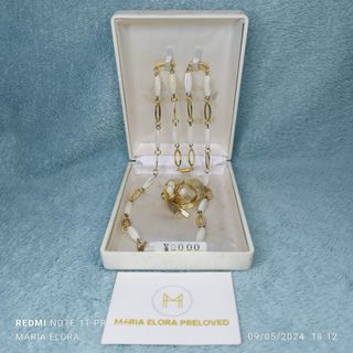 💯% Original Brooch Necklace White Set ACC119MAY1524
