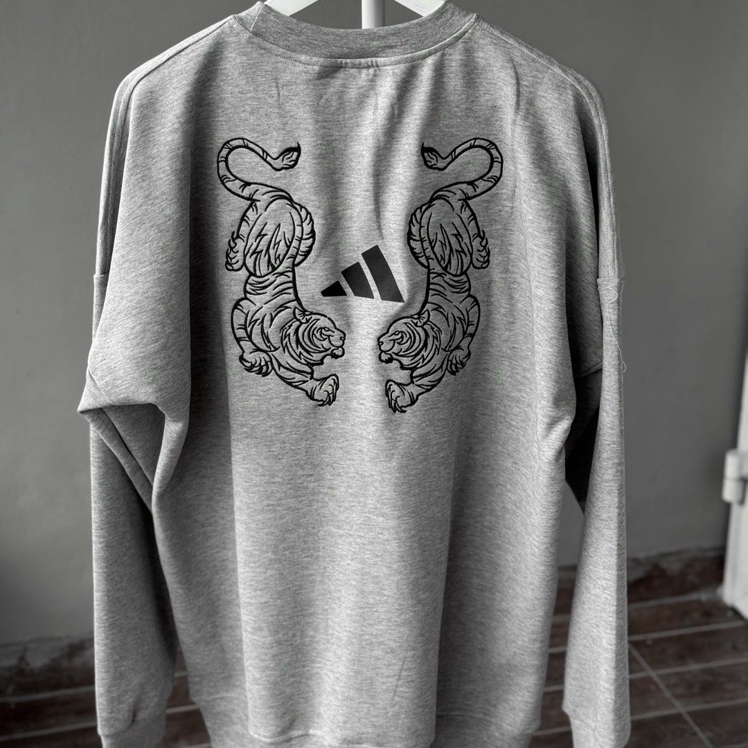 Adidas Hoodie Tiger Original Baru Fesyen Pria Pakaian Atasan di Carousell