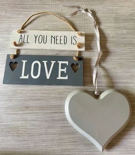 Aesthetic Style Love Quotes Wooden Hanging Wall Decor