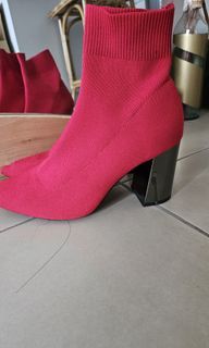 Ankle length Red Sock Boots