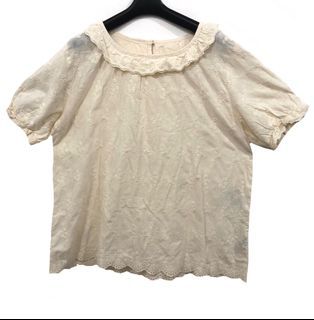 Arcluvoer Japan Artisans Organic Embroidery Stitch Wide Tops