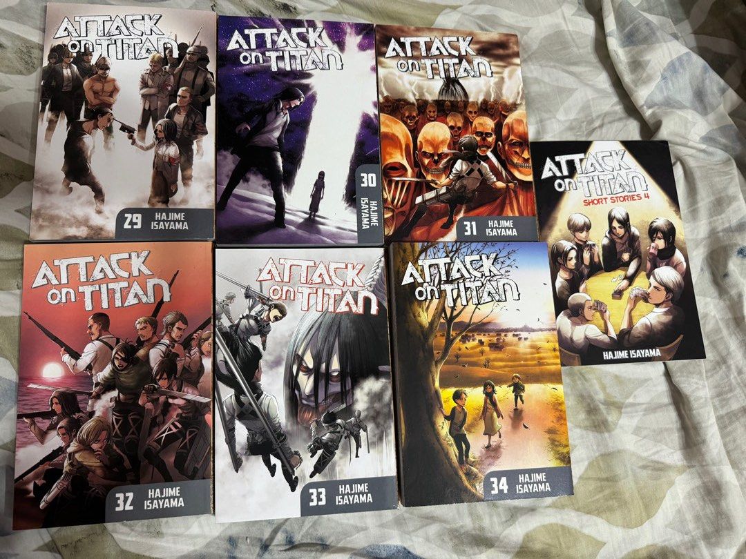 Attack on Titan manga & short stories (Category: Comics & Manga) located in Puerto Princesa. Submitted by erainepo (Listing ID 1305475355, Image 3). Description: Prices are final. Please tell me what volume you want to buy. MOP: Gcash or COD thru Shop ee Checkout Shop name: Erainepo Chat me for more info.
