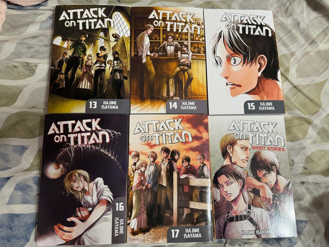 Attack on Titan manga & short stories (Category: Comics & Manga) located in Puerto Princesa. Submitted by erainepo (Listing ID 1305475355, Image 1). Description: Prices are final. Please tell me what volume you want to buy. MOP: Gcash or COD thru Shop ee Checkout Shop name: Erainepo Chat me for more info.