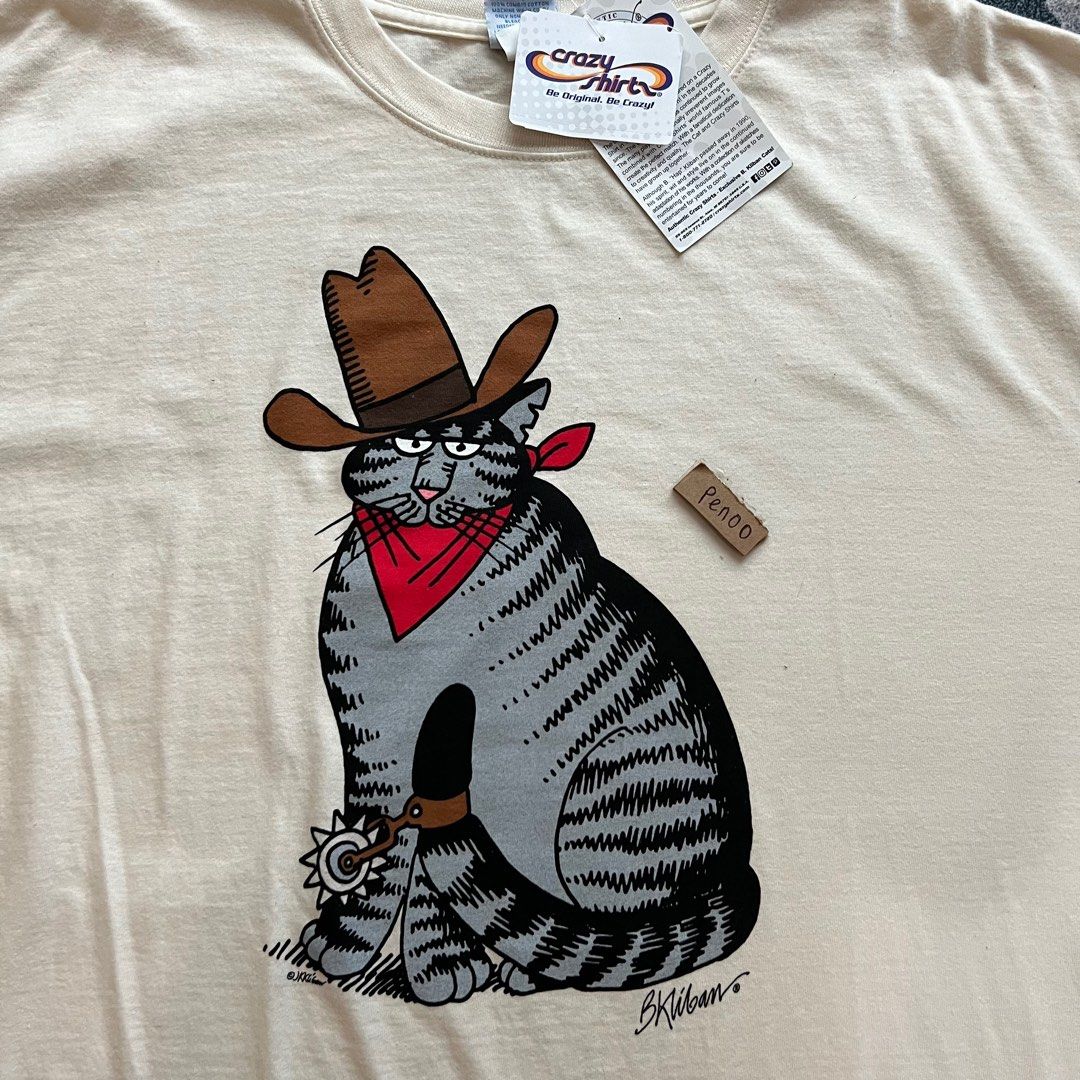 B. Kliban Good Ole Cat Coconut Dyed Short Sleeve Crewneck T Shirt Kucing Gemuk Men s Fashion Tops Sets Tshirts Polo Shirts on Carousell