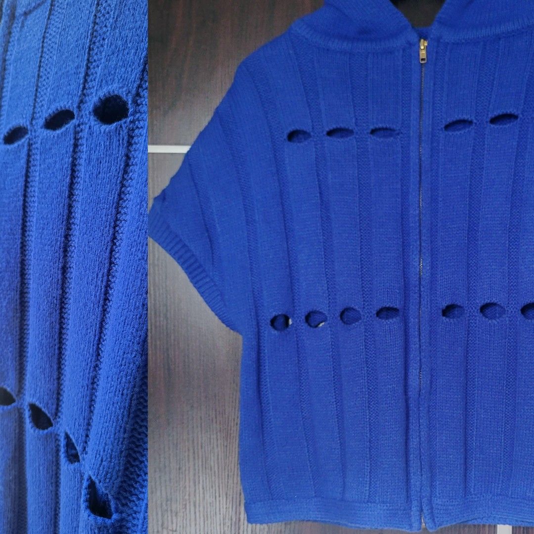 Blue short sleeve jacket best sale