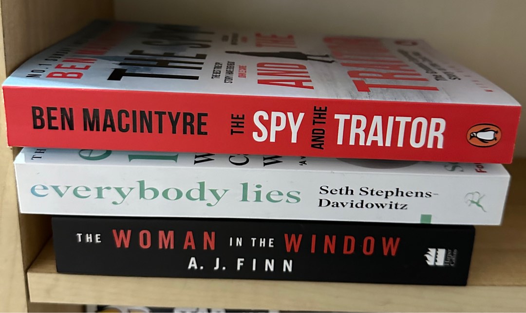 Books - The Spy and the Traitor, everybody lies, The Woman in the