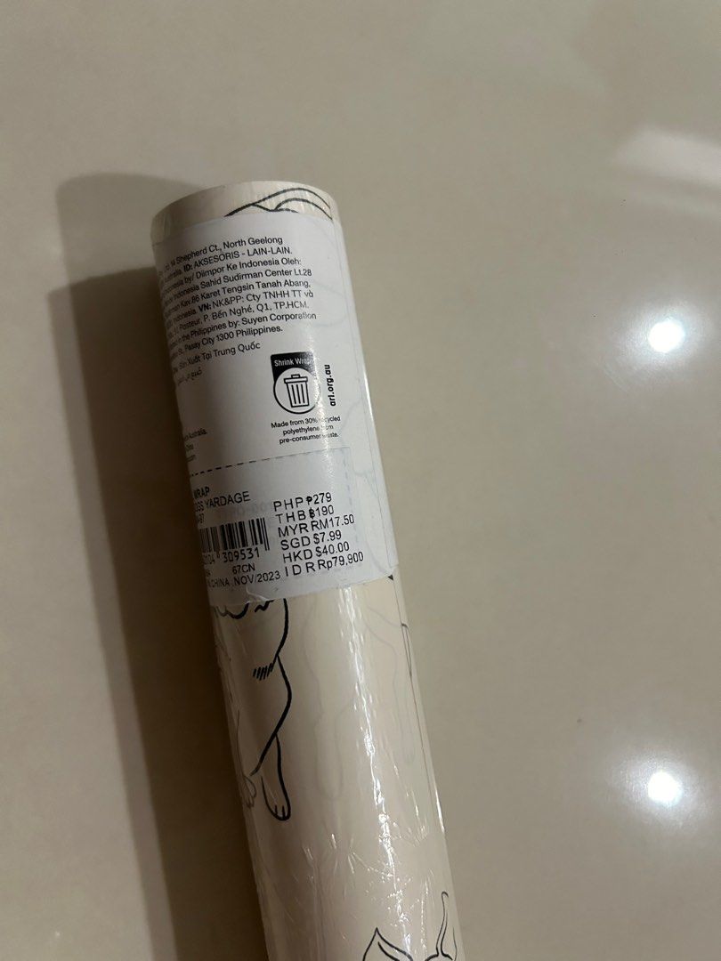 Brand new sealed Typo Minimalist Dog wrapping paper, Hobbies & Toys,  Stationery & Craft, Other Stationery & Craft on Carousell