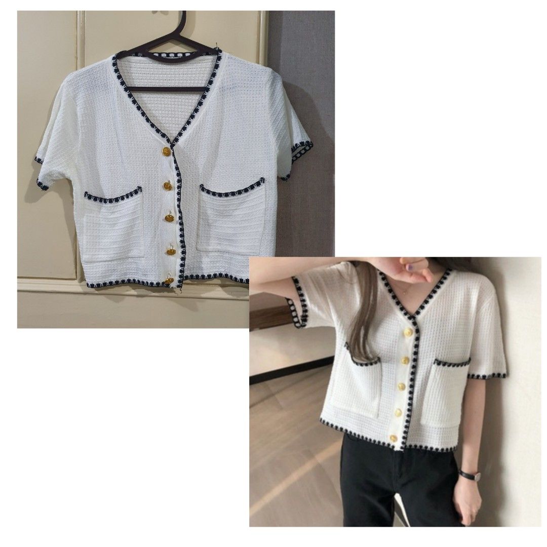 Cardigan blouse top top