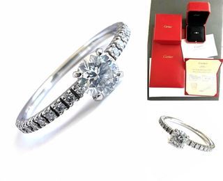 Cartier Etincelle ring diamond platinum 0.26ct 49