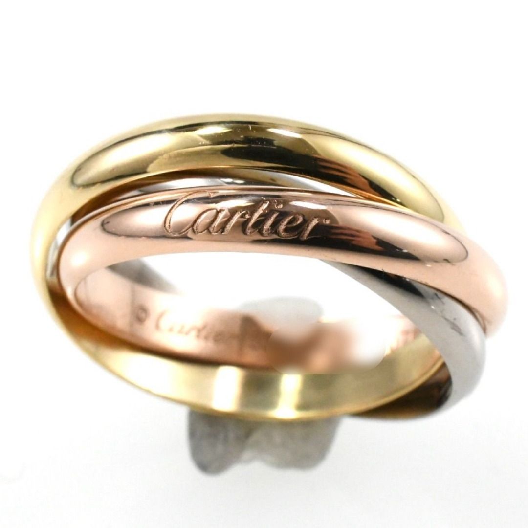 Cartier Trinity Ring Classic MM K18 Three color 3 row ring SIZE 65 AU750 Ring Men s Fashion Watches Accessories Jewelry on Carousell