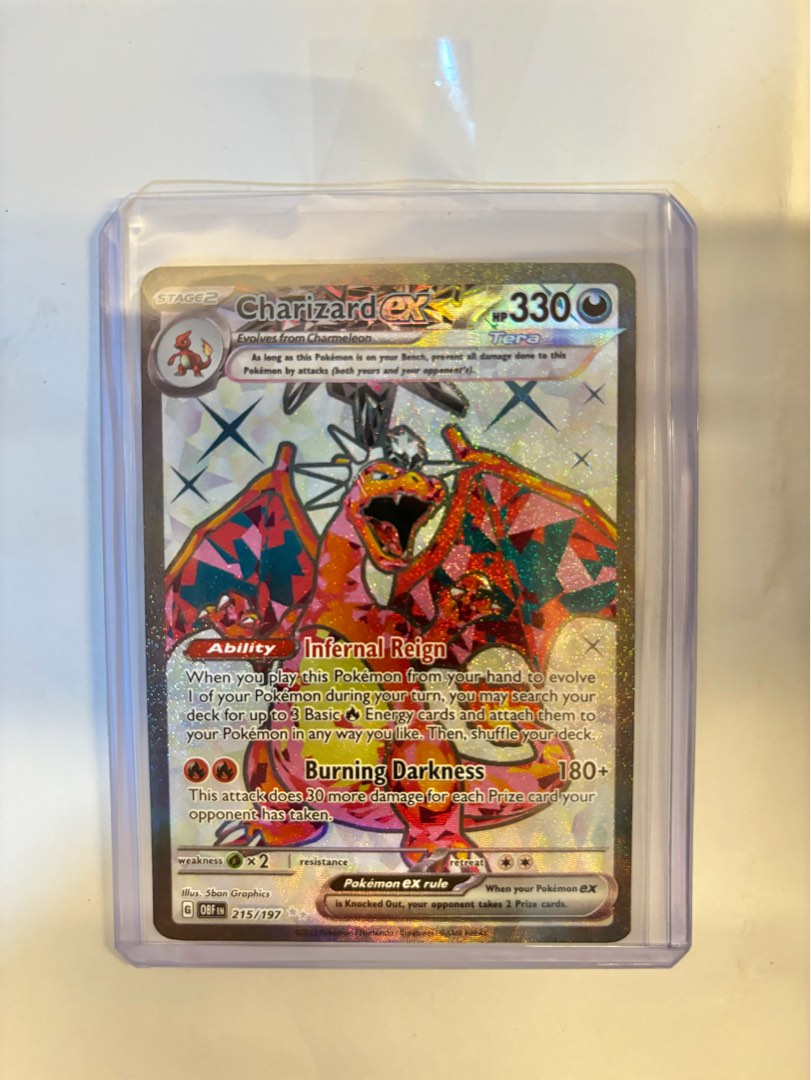 pokemon card 215 197 Pokemon 215-197 Charizard Teracristal ex Full Art Mint Burning Obsidia –  Arilux main image 1
