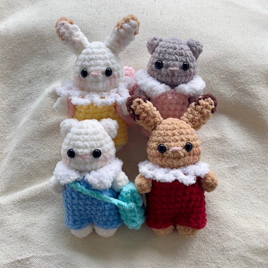 crochet sylvanian families cat rabbit