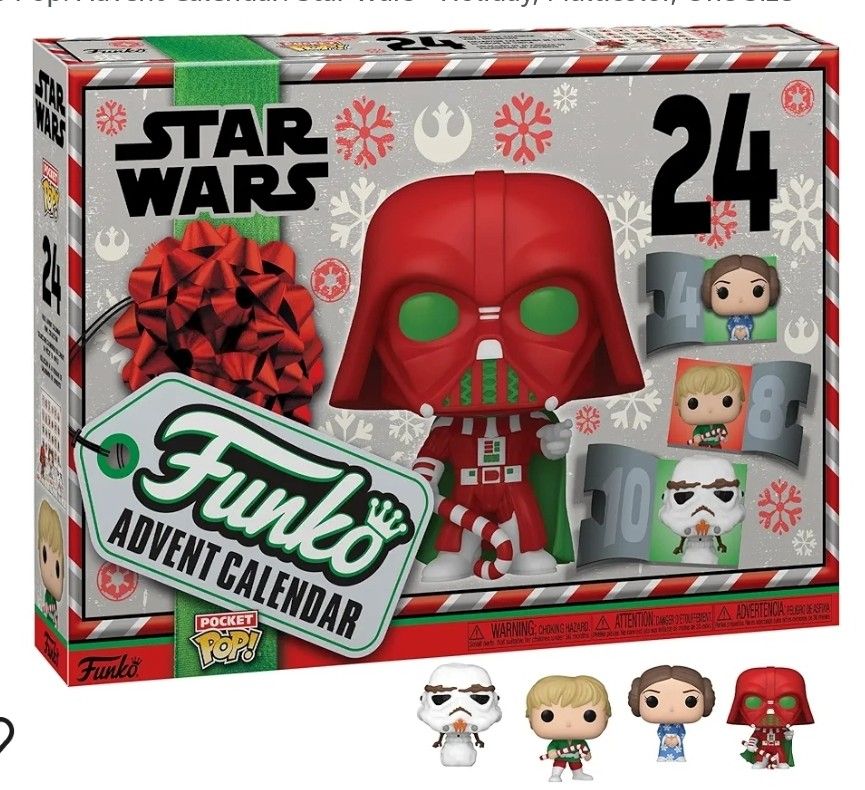 Funko star wars advent calendar (Category: Designer & Blind Box Toys) located in Makati City. Submitted by teamT (Listing ID 1305316363, Image 1). Description: Brand new, sealed. Available for pickup or meet up (Makati) Payment through Gcash, Maya or bank transfer..