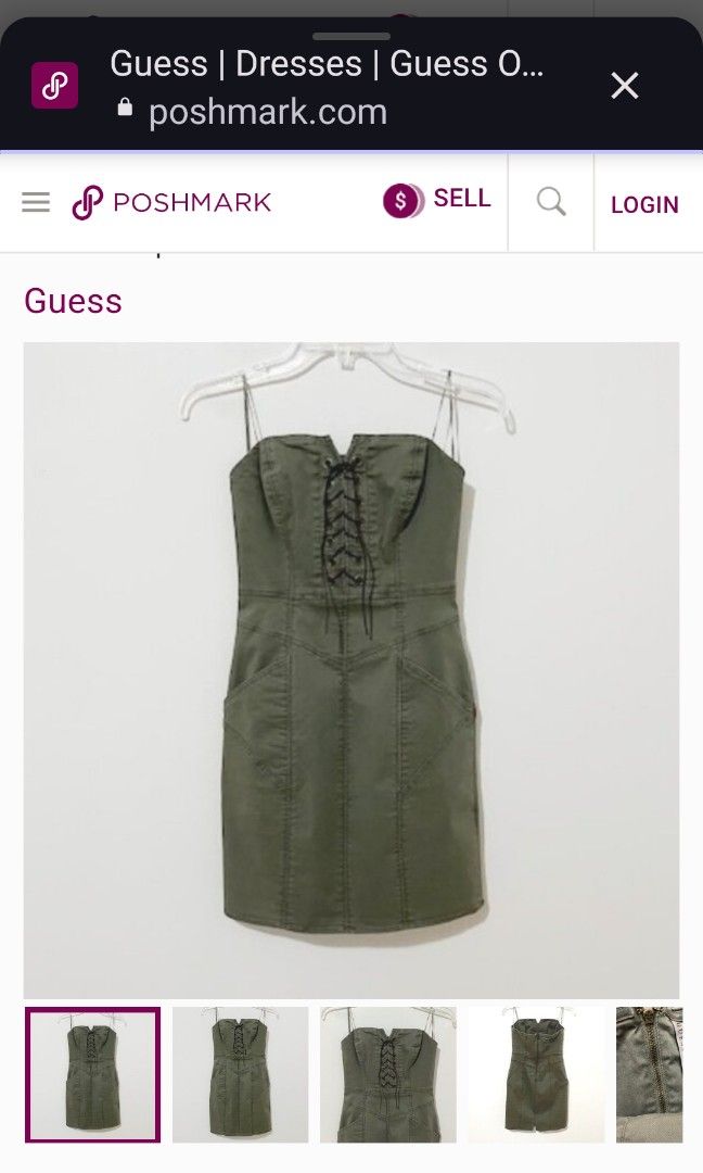 Guess strapless dress online