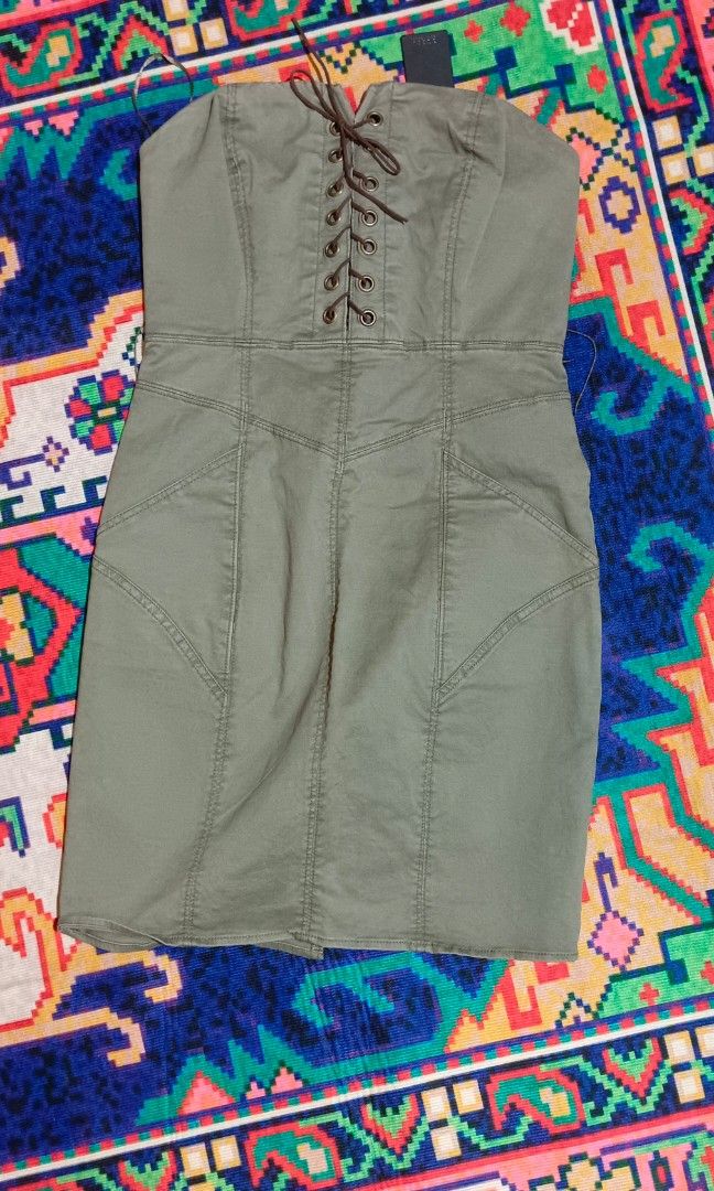 laurel green dress Guess Donna, Abito Longuette in Maglia a Costine Verde – Formicashop main image 0