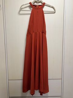 Halter Dress Rust Color