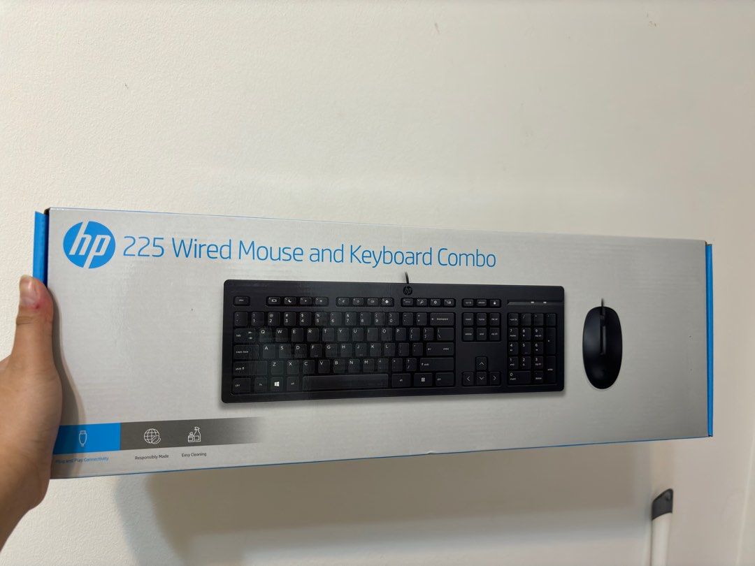 HP 225 Wired Mouse and Keyboard Combo, Computers Tech, Parts