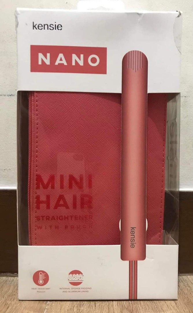 Kensie Nano Mini Hair Straightener with Pouch Beauty Personal Care Hair on Carousell