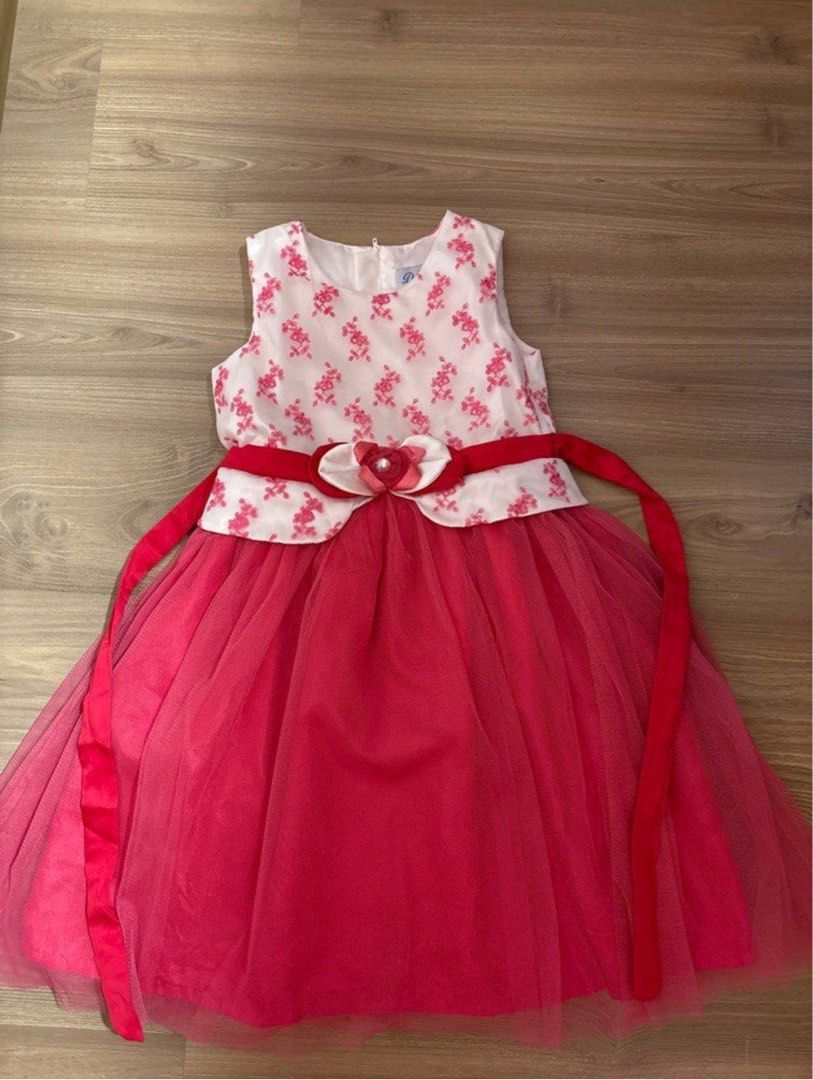 Kid pink party dress age 7 Babies Kids Babies Kids Fashion on Carousell