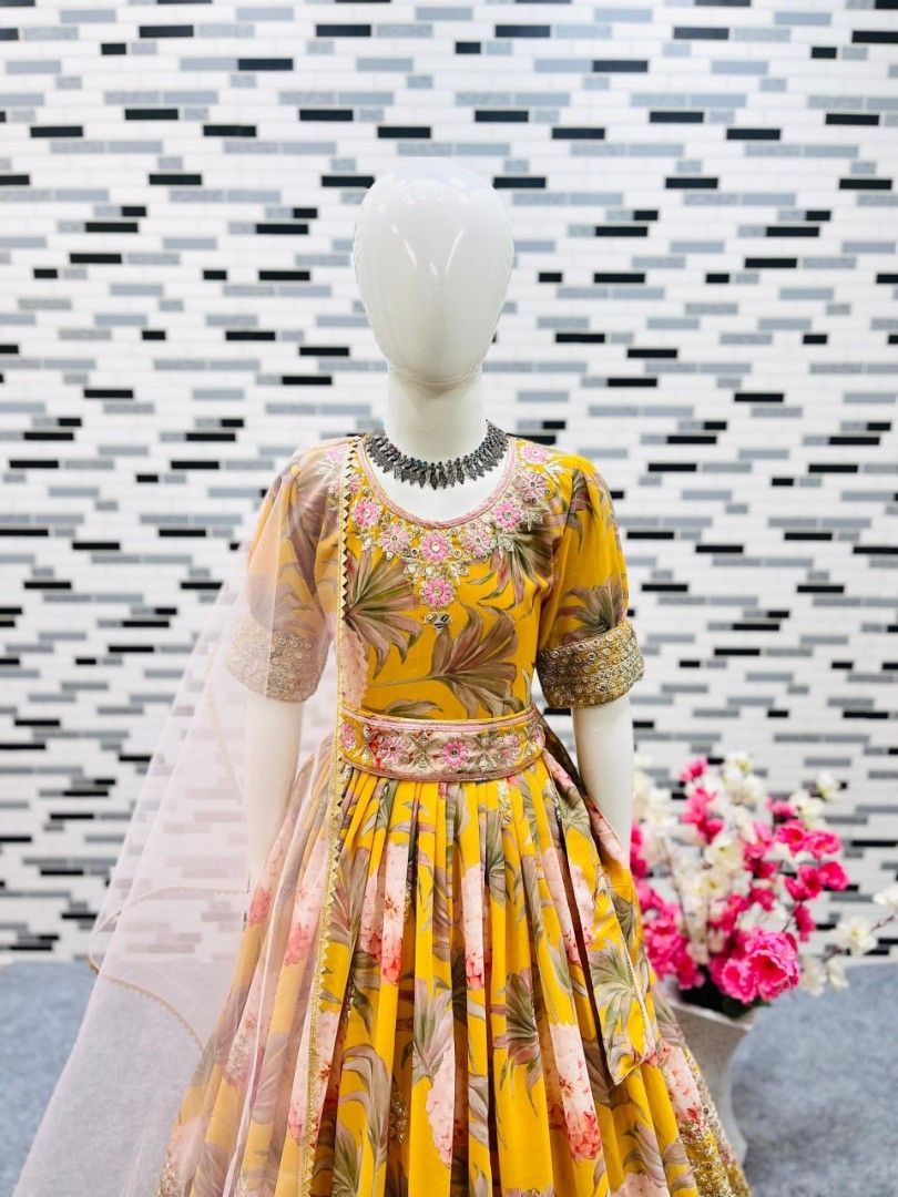 Kids Anarkali Gown Wear