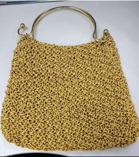 Ladies gold knitted handbag 金色手織手袋64172662768513110