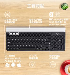 Logitech K780 Multi-Device Wireless Keyboard64159167458946110