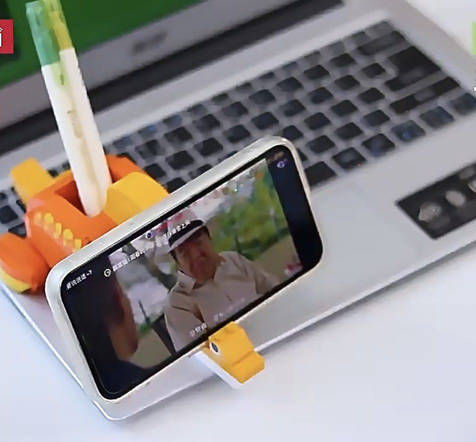 Mobile Phone holder and pen holder dinosaur Lego