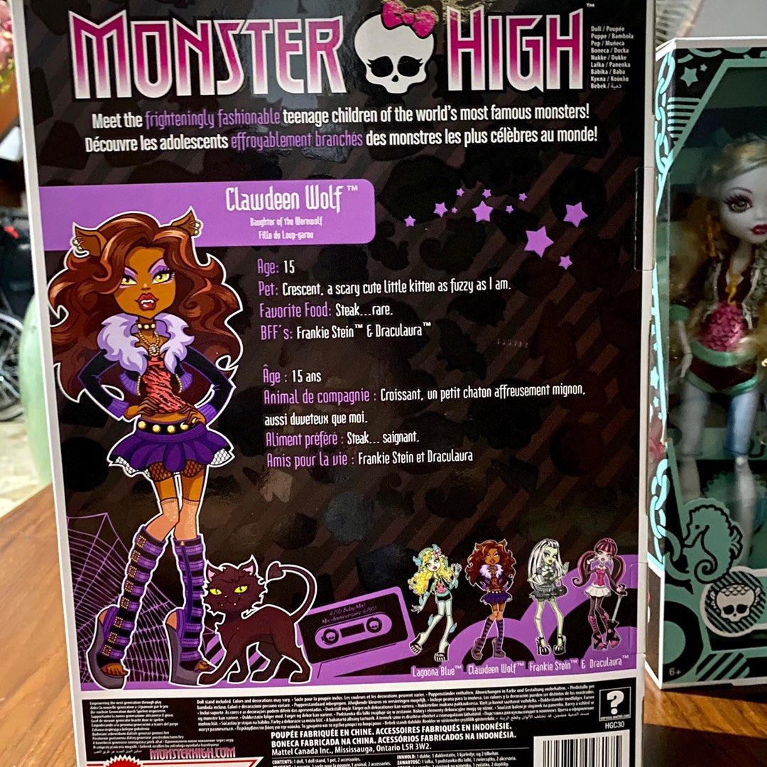 MONSTER HIGH CREEPRODUCTION 2024 (Clawdeen wolf & Lagoona Blue), Toys