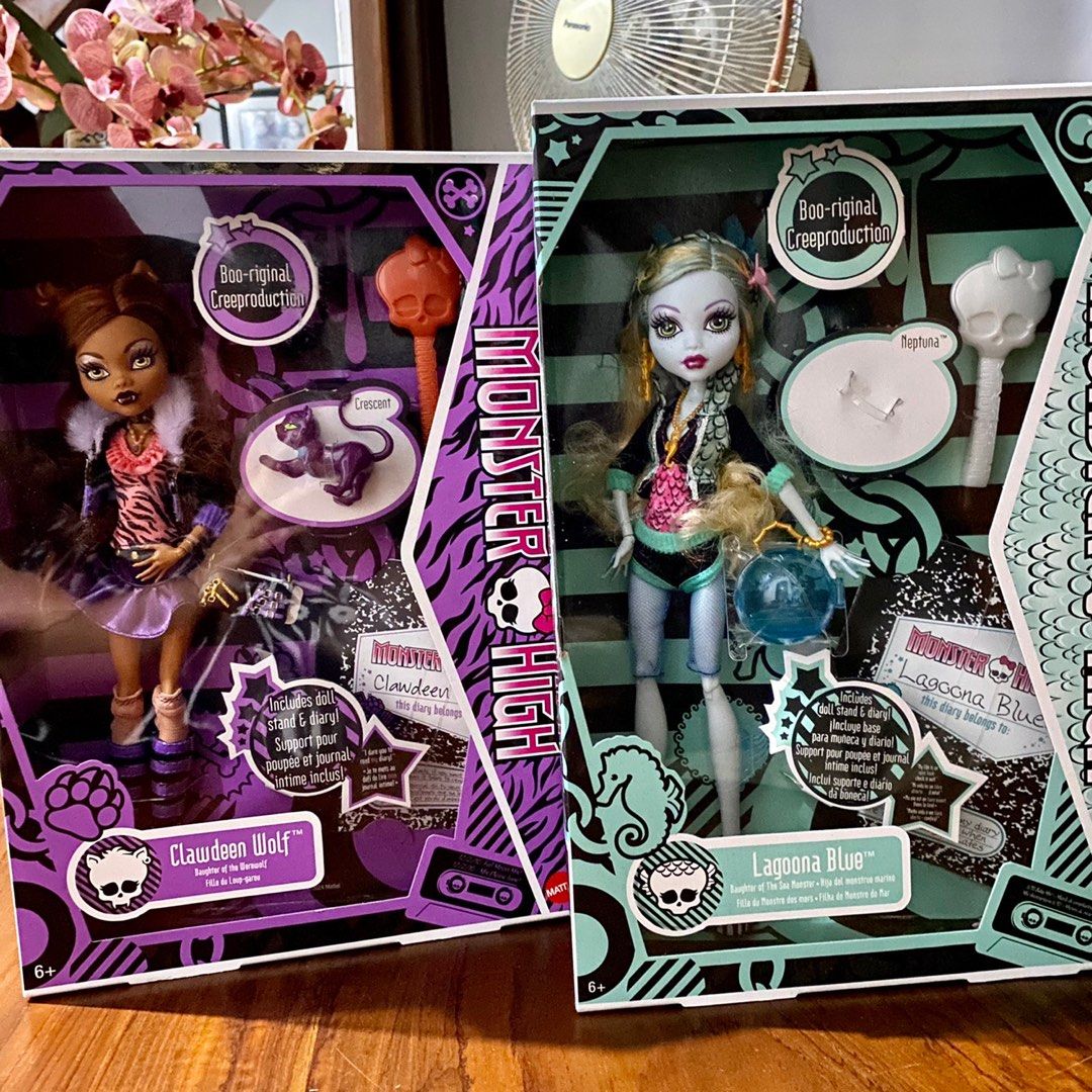 MONSTER HIGH CREEPRODUCTION 2024 (Clawdeen wolf & Lagoona Blue), Toys
