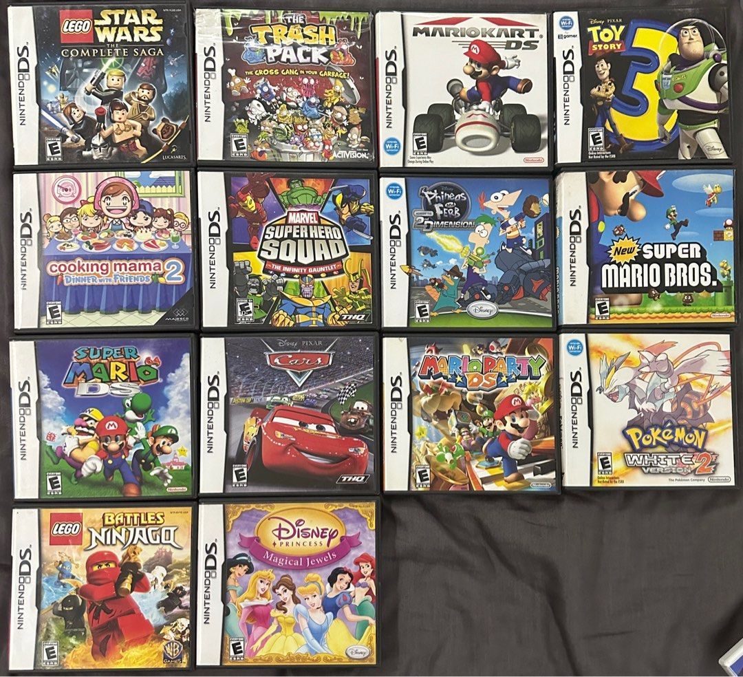 (SEND TEXT OR FB MSG) Nintendo DS & 3DS games for 2DS DSi XL (Category: Nintendo) located in Quezon City. Submitted by consoleciety (Listing ID 1305405331, Image 1). Description: Good afternoon! Here are several DS games and some 3DS games. This is the sign for you to expand your collection hehe. Prices are indicated below. All games are USA region. Most have inserts except White 2 & Yoshi. Compatibility: DS games = compatible with Nintendo DS, D