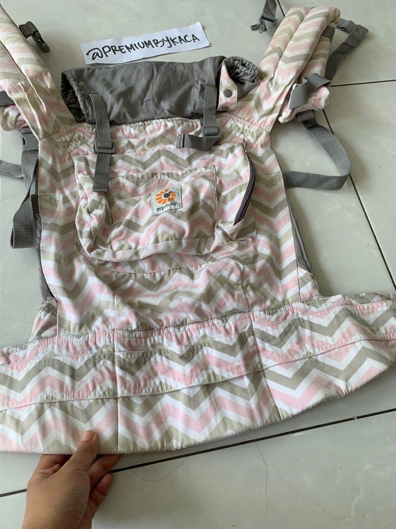 ORIGINAL Ergo Backpack Ergobaby BABY CARRIER Organic Collection CHEVRON NEWBORN 3.2kg with infant insert 5 5 20kg Gendongan Ergobaby