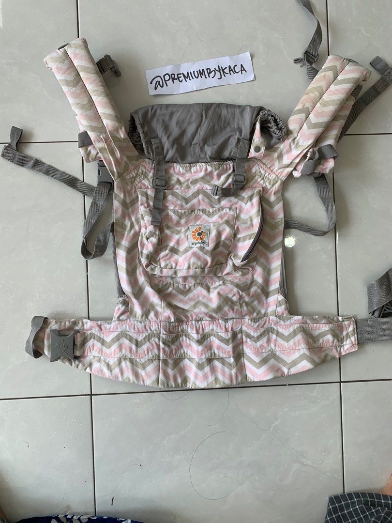 ORIGINAL Ergo Backpack Ergobaby BABY CARRIER Organic Collection CHEVRON NEWBORN 3.2kg with infant insert 5 5 20kg Gendongan Ergobaby