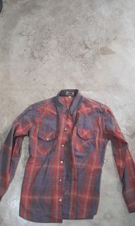 Plaid Red Long Sleeve Polo